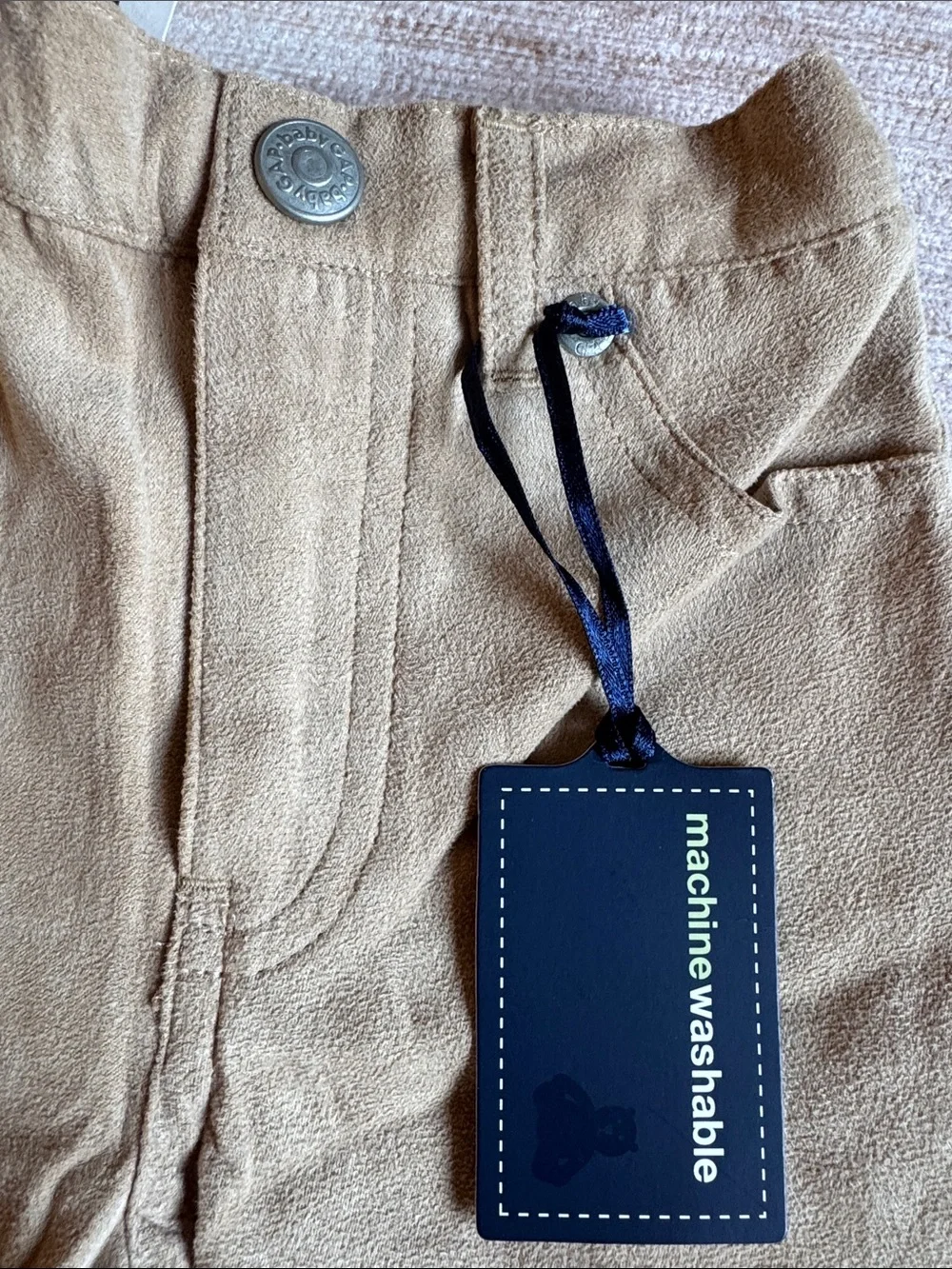 Baby GAP Tan Faux Suede Infant Pants size 3-6M. NWT